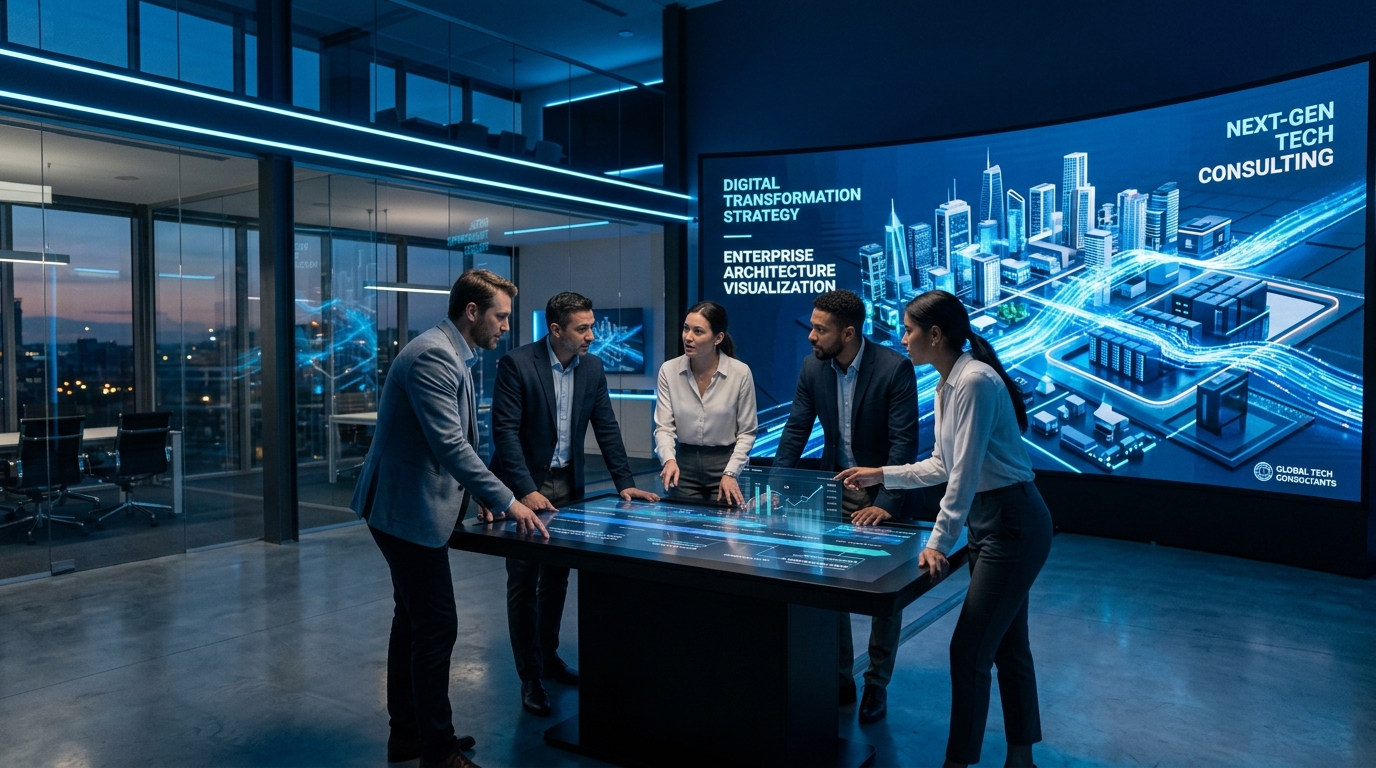 Validus Works technology consultants reviewing digital transformation architecture
